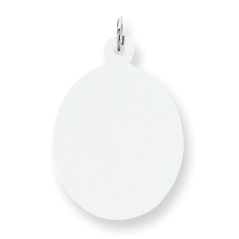 Sterling Silver Engraveable Oval Disc Charm