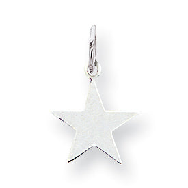 Sterling Silver Engraveable Star Disc Charm