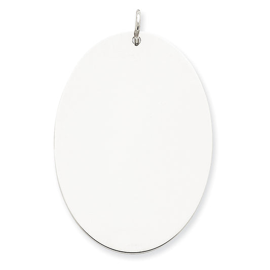 Sterling Silver Engraveable Oval Disc Charm