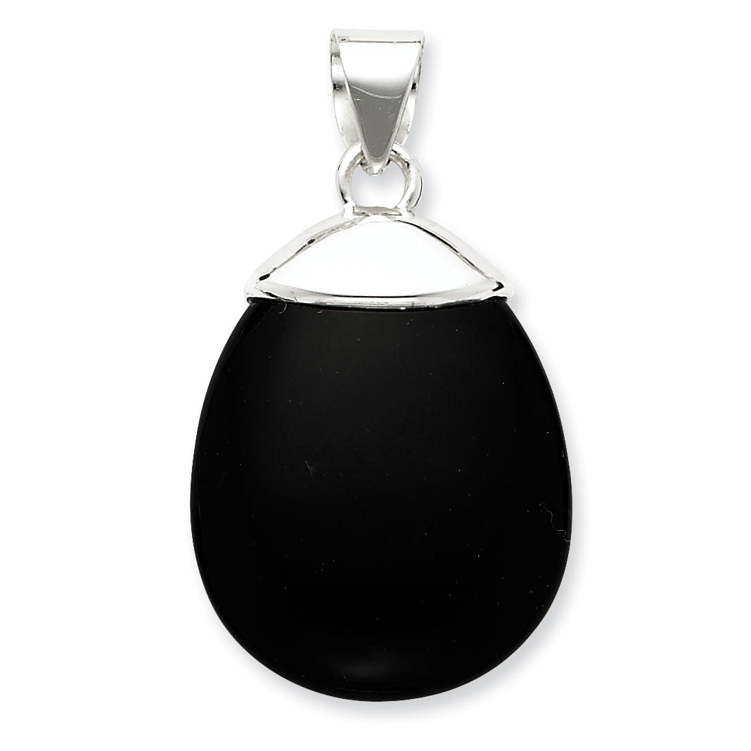 Sterling Silver Black Onyx Pendant