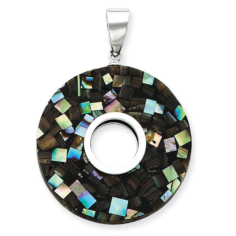 Sterling Silver Black Shell Pendant