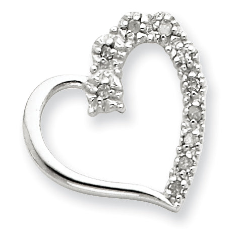 Sterling Silver CZ Heart Pendant