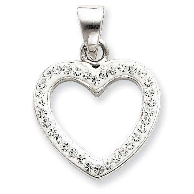 Sterling Silver Swarovski Crystal Heart Pendant