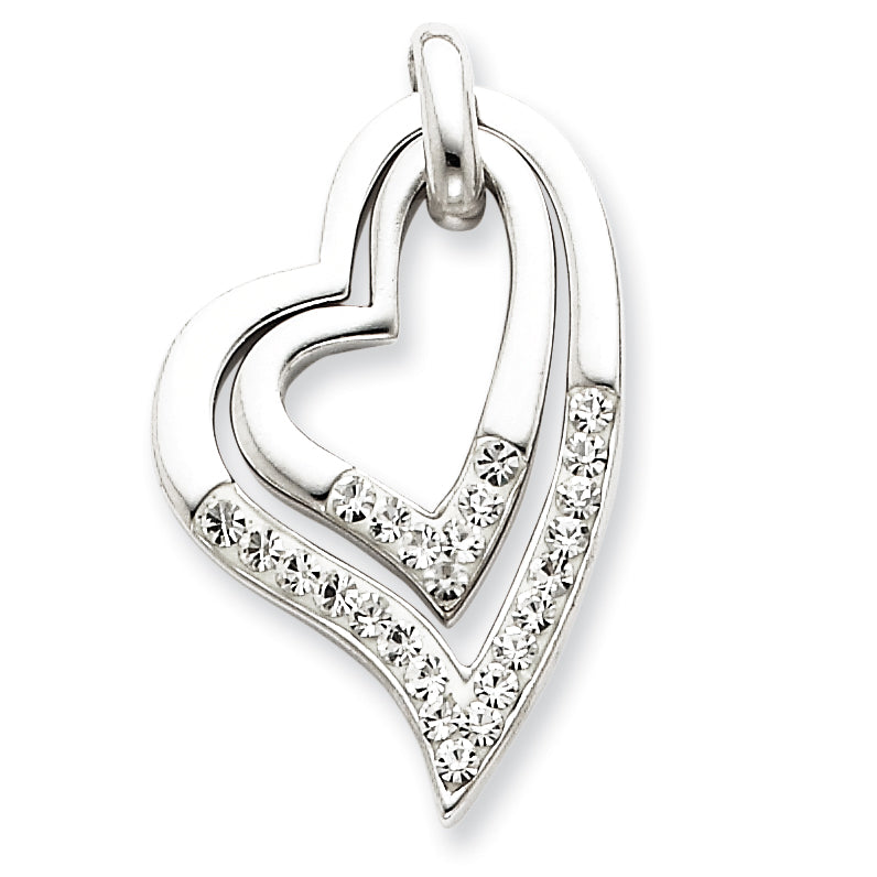 Sterling Silver Swarovski Crystal Heart Pendant