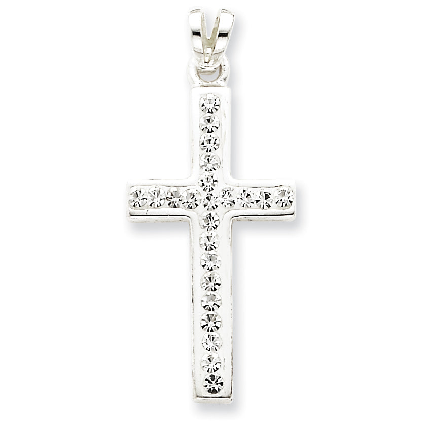 Sterling Silver Swarovski Crystal Cross Pendant