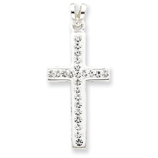 Sterling Silver Swarovski Crystal Cross Pendant