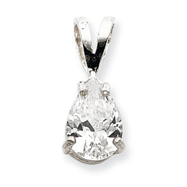 Sterling Silver Pear CZ Pendant