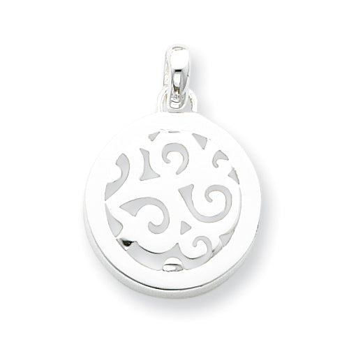 Sterling Silver Round Swirl Charm