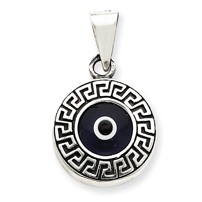 Sterling Silver Greek Key Acrylic Pendant