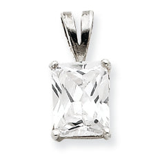 Sterling Silver Emerald CZ Pendant