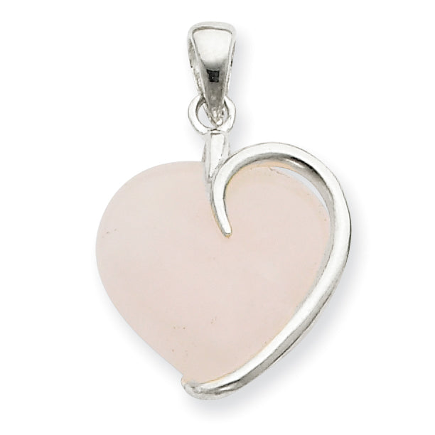 Sterling Silver Rose Quartz Pendant