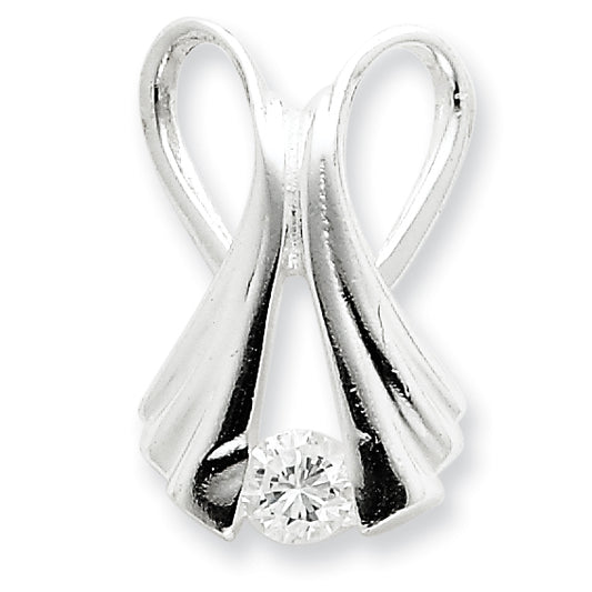 Sterling Silver CZ Slide