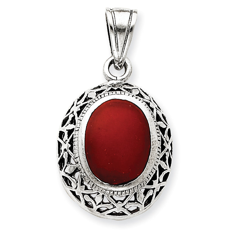 Sterling Silver Carnelian Pendant