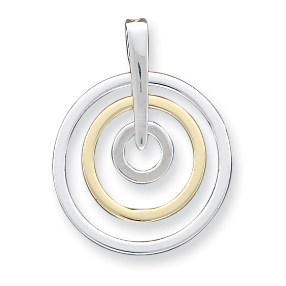 Sterling Silver & Vermeil Circle Pendant