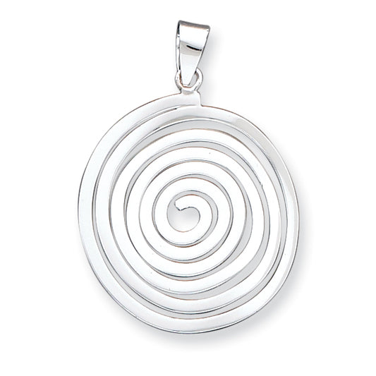 Sterling Silver Fancy Round Pendant