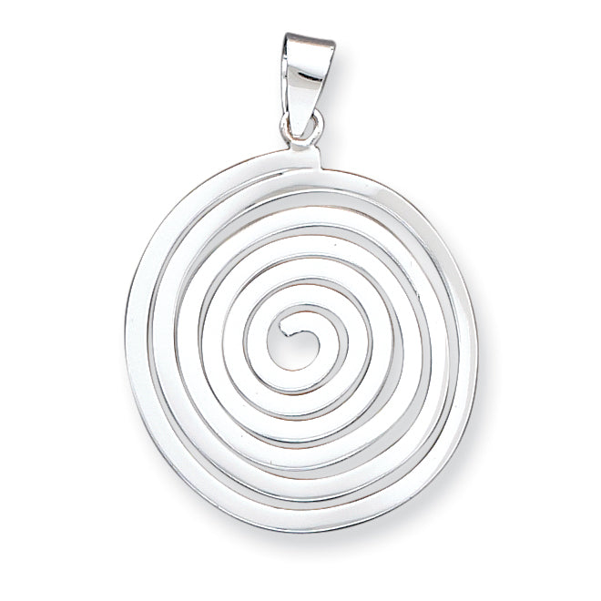 Sterling Silver Fancy Round Pendant