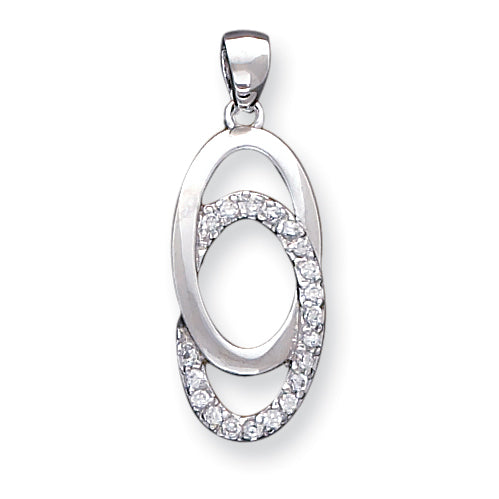 Sterling Silver CZ Fancy Pendant