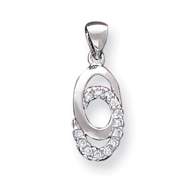 Sterling Silver CZ Fancy Pendant