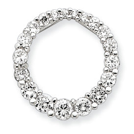 Sterling Silver CZ Circle Journey Pendant