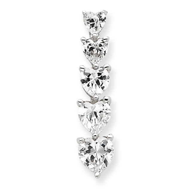 Sterling Silver CZ Journey Pendant