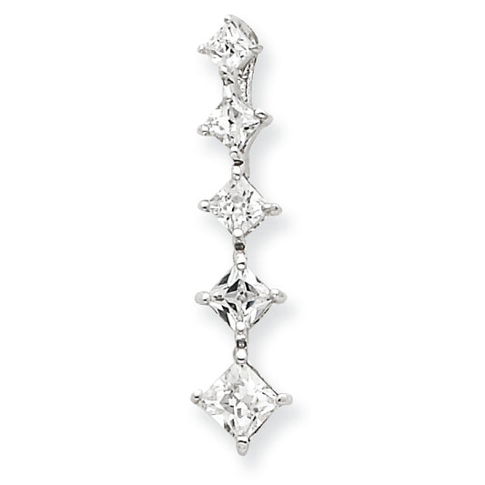 Sterling Silver CZ Journey Pendant