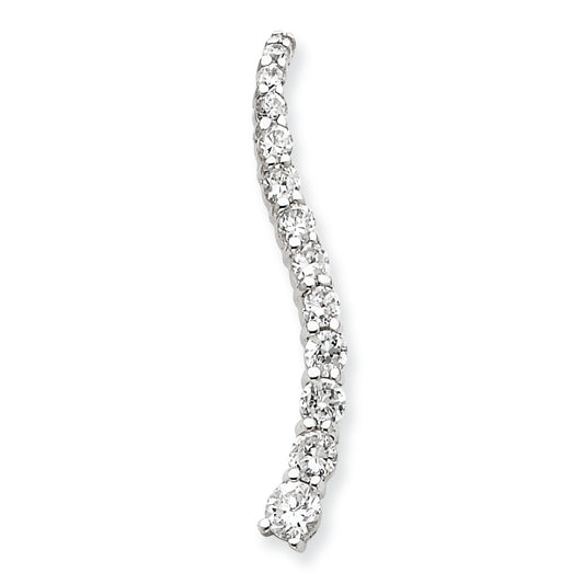 Sterling Silver CZ Journey Pendant