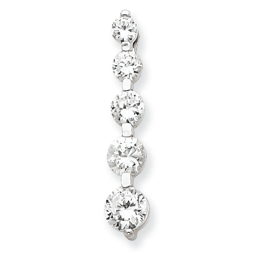 Sterling Silver CZ Journey Pendant