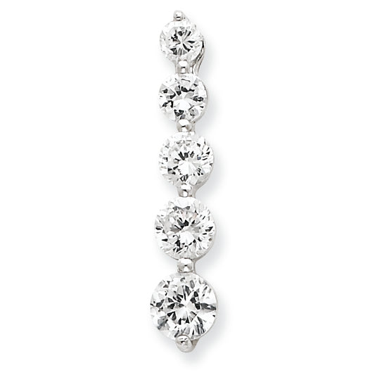 Sterling Silver CZ Journey Pendant