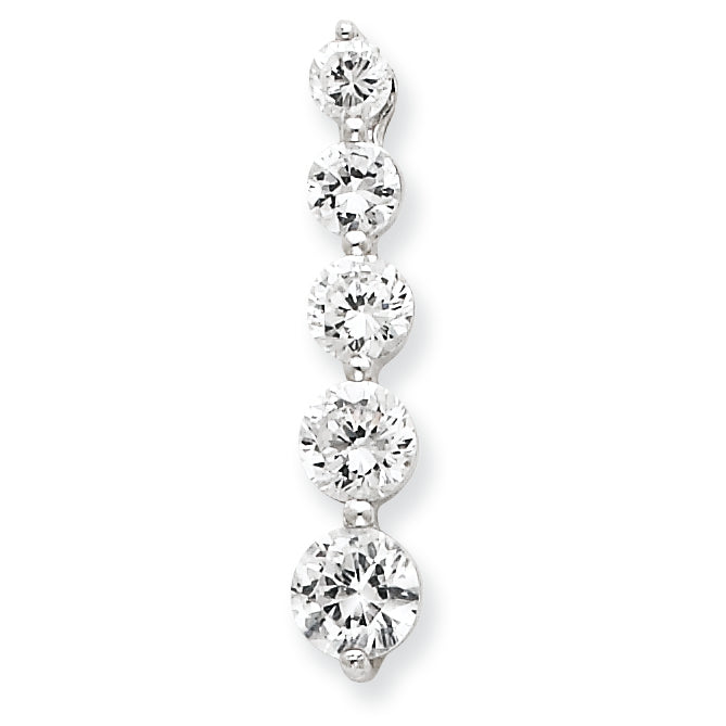 Sterling Silver CZ Journey Pendant