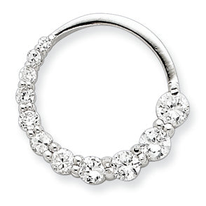Sterling Silver CZ Journey Pendant