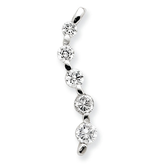 Sterling Silver CZ Journey Pendant