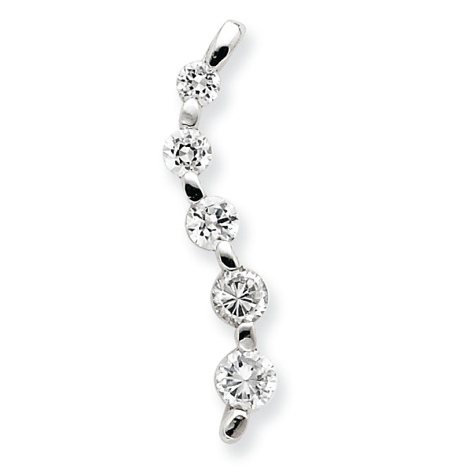 Sterling Silver CZ Journey Pendant