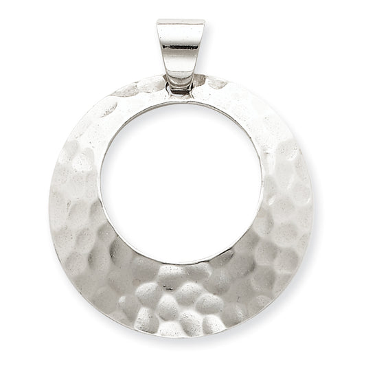 Sterling Silver Hammered Circle Pendant
