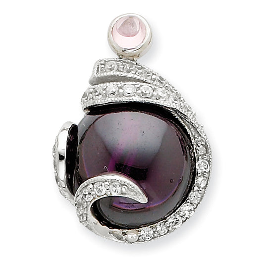 Sterling Silver CZ Pendant