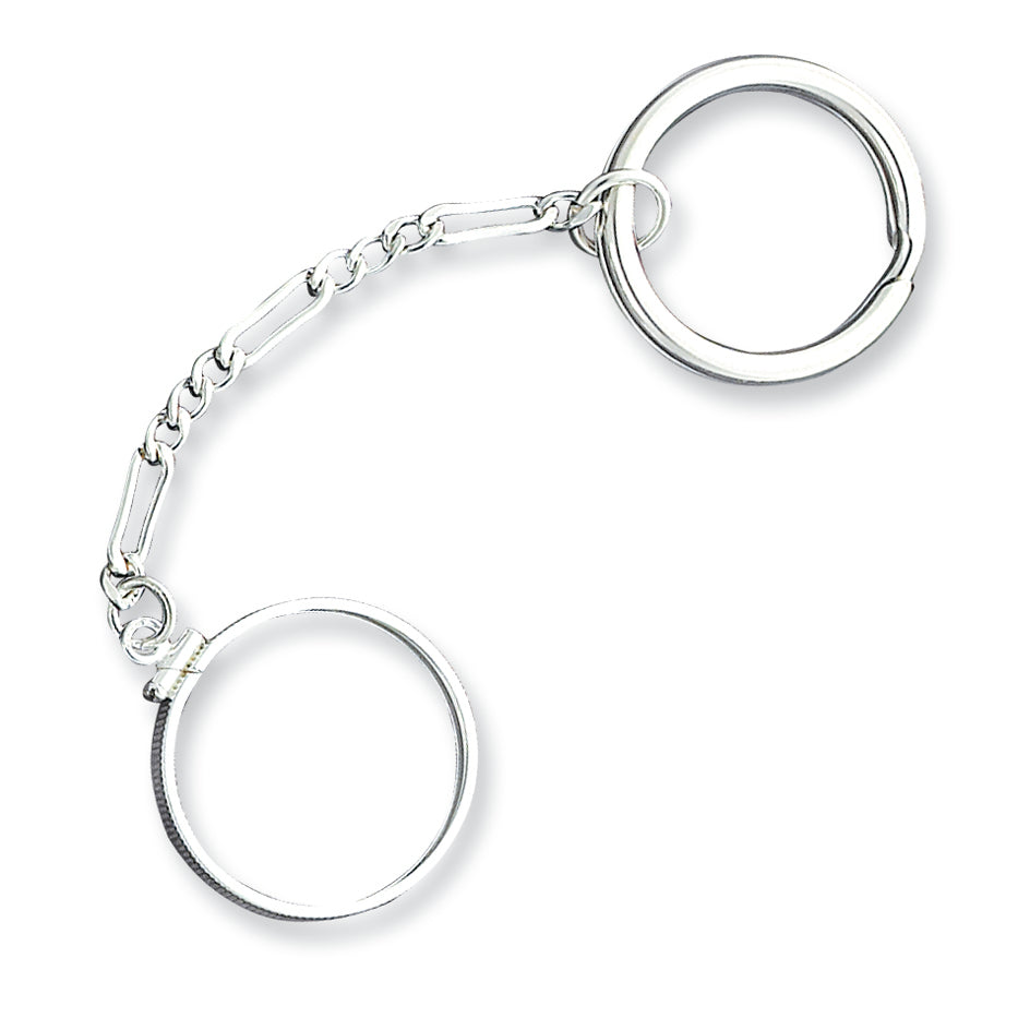 Sterling Silver Quarter Size Key Ring