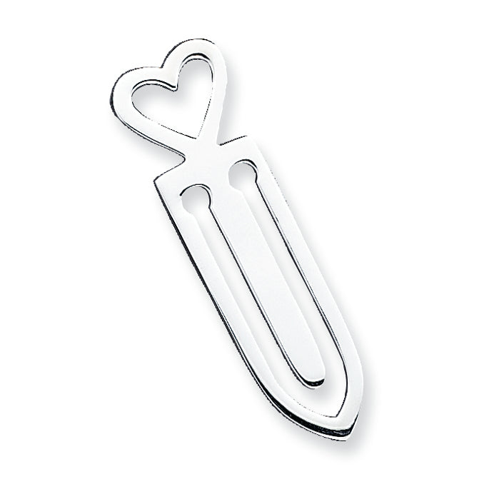 Sterling Silver Heart Bookmarker