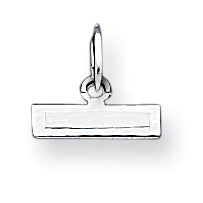 Sterling Silver Small Diamond-cut #Top Charm