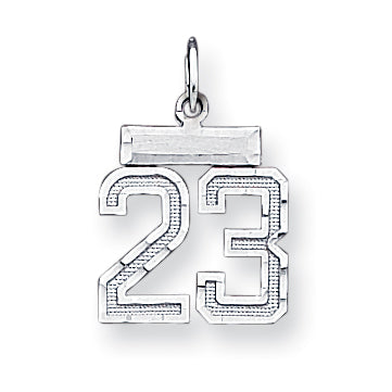 Sterling Silver Small #23 Charm