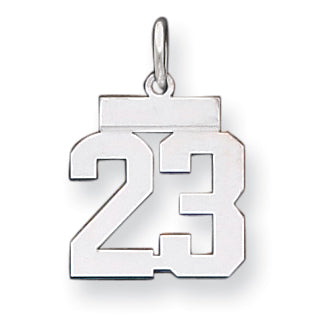 Sterling Silver Small Polished Number 21