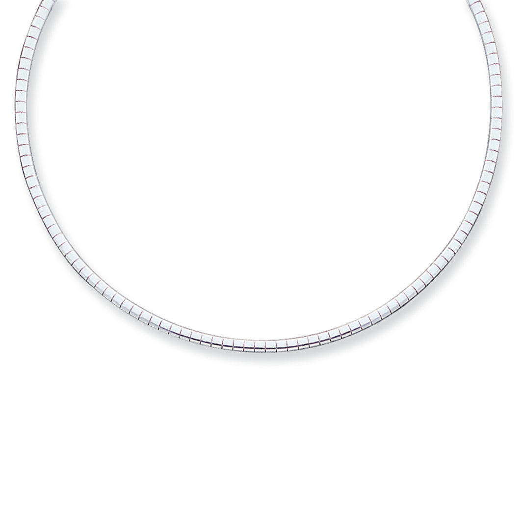 Sterling Silver 2mm Cubetto Necklace 16 Inches