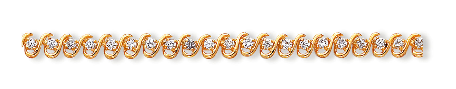 Sterling Silver & Vermeil CZ Bracelet