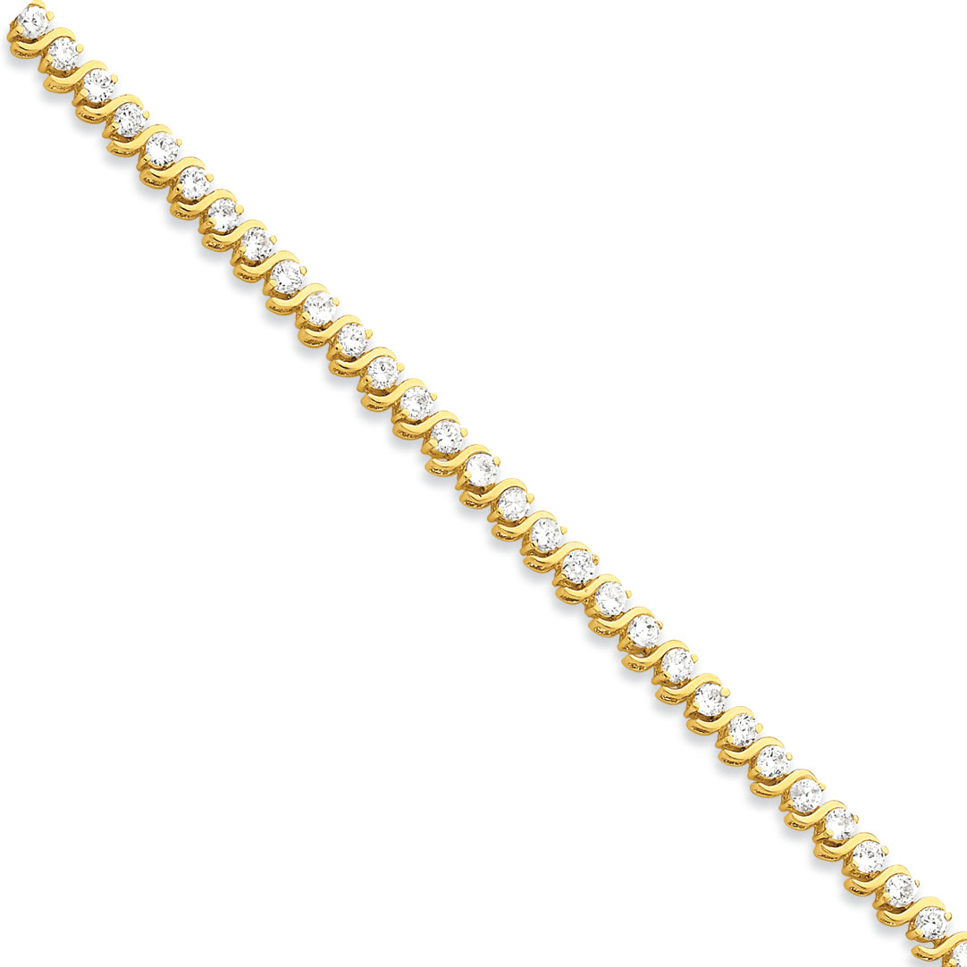 Sterling Silver & Vermeil CZ Bracelet