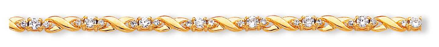 Sterling Silver & Vermeil CZ Bracelet