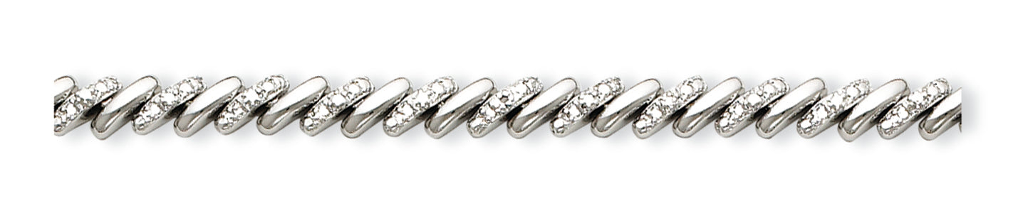 Sterling Silver Diamond San Marco Bracelet