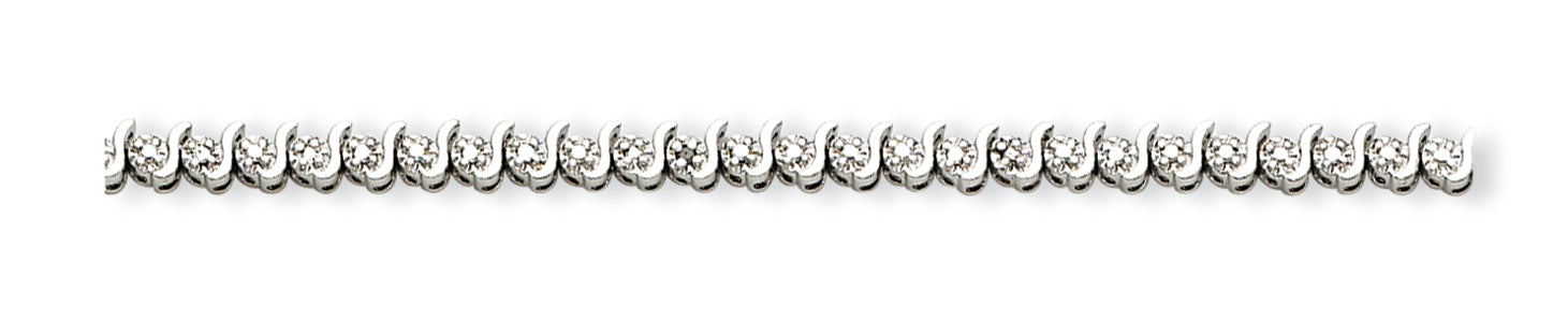 Sterling Silver Diamond S Bracelet