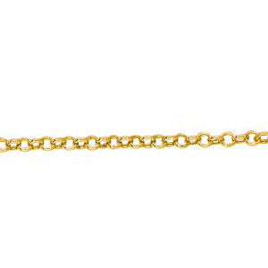 14K Solid Yellow Gold Rolo Chain 1.85mm thick 16 Inches