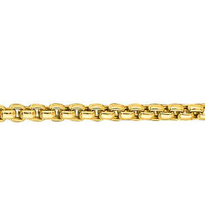 14K Solid Yellow Gold Round Box Chain 1.4mm thick 18 Inches