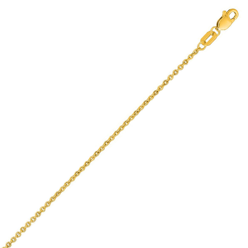14K Solid Yellow Gold Forsantina Chain 1.5mm thick 16 Inches