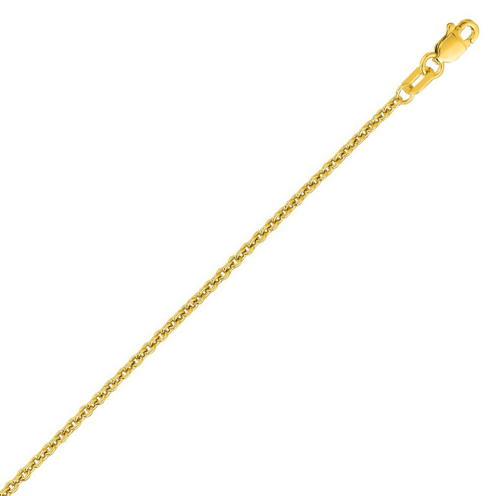 14K Solid Yellow Gold Forsantina Chain 1.9mm thick 16 Inches