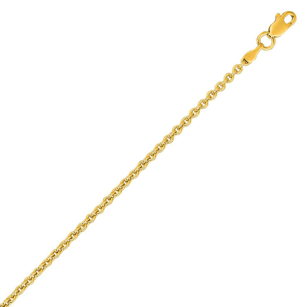 14K Solid Yellow Gold Forsantina Chain 2.3mm thick 18 Inches